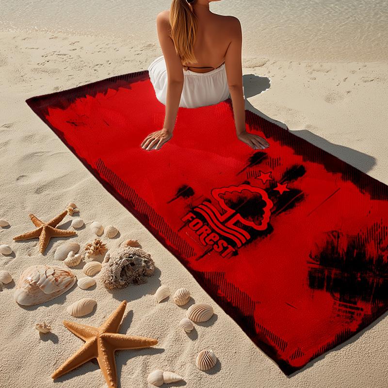 1PC Forest Club Emblem Beach Towel - Soft, Absorbent Microfiber, Lightweight, Ideal for The Beach, Parties, Travel, Camping fan gifts