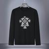 240g Double-Sided Liquid Ammonia Cotton Long Sleeve Unisex T-Shirt - New Solid Color Casual Base Layer for Autumn/Winter 2024
