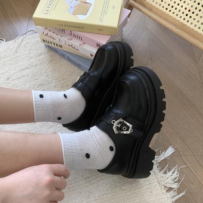 Fashion Temperament Black British Style Retro Platform Small Leather Shoes Women's 2025 Autumn and Winter New French Mary Jane Single Shoes