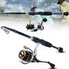 Fishing Rod and Reels Telescopic Corbon Fishing Rod and Spinning Fishing Reel Sea Fishing Gear Set