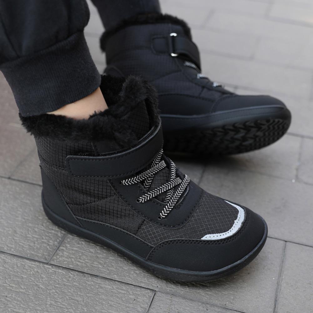 Широкие босые детские зимние ботинки зимние теплые ботинки для прогулок на свежем воздухе — фото 3