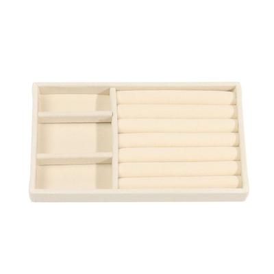 Organizer Box Stackable Velvet Jewelry Storage Box Velvet Display Tray Showcase Drawer Ring Bracelet