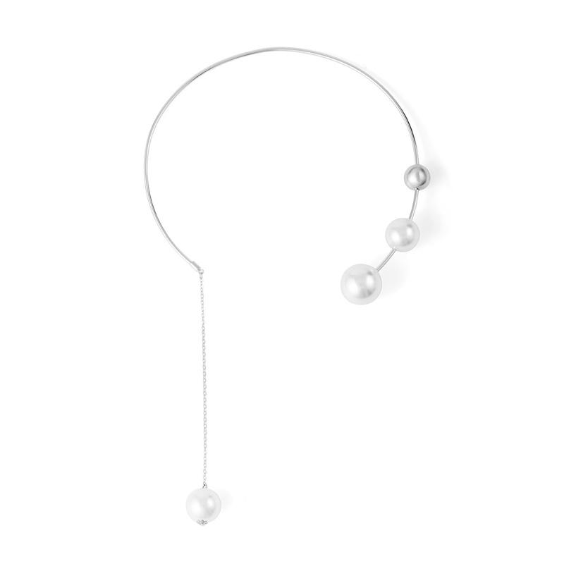 

1 шт. Геометрические серьги-кольца, крутые, модные, металлические, в стиле ретро, с подвеской, для женщин, девочек, ожерелье, чокер, с открытием на ключице, имитация жемчуга A