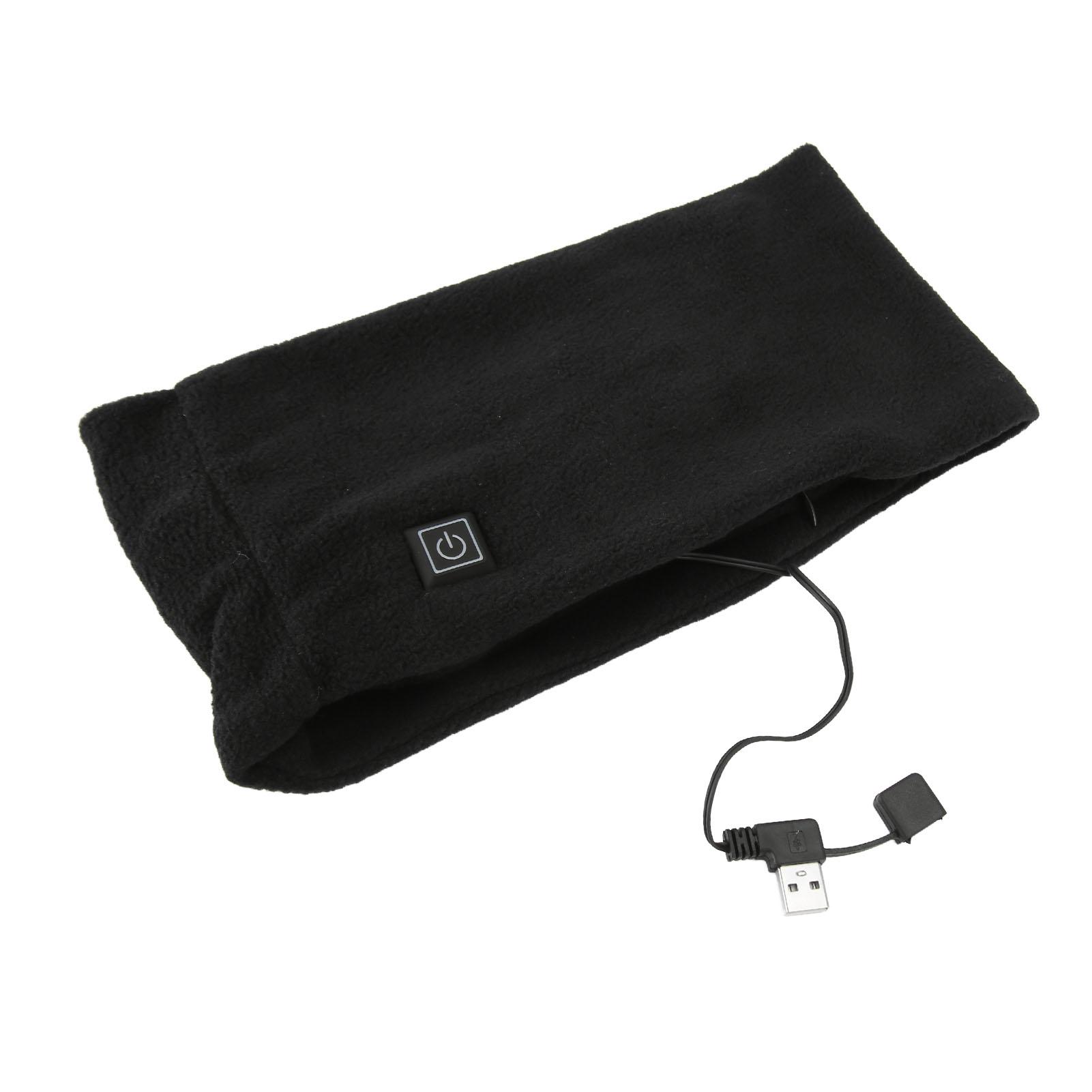 

Шарф с подогревом, мягкий полиэстеровый электрический шарф с питанием от USB, 3 регулируемых температуры, черный ворот