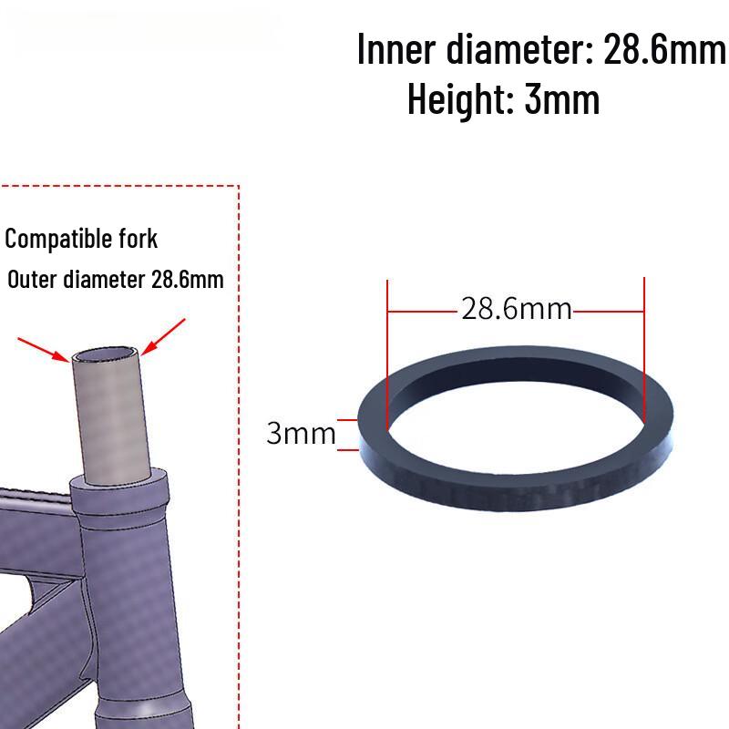 Lishi Bicycle Headset Carbon Fiber Washer Set
