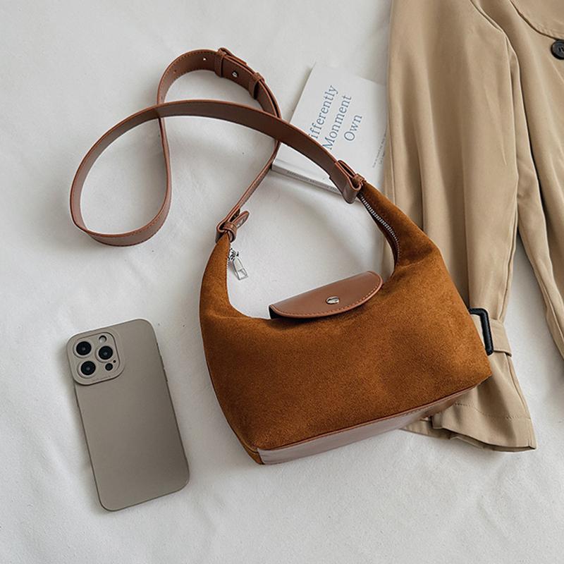 Yogodlns Fashion Women Nubuck PU Leather Handbags High Quality Ladies Small Shoulder Hobo Bags Casual Crossbody Bags for Daily Use