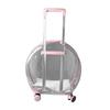 Cat Trolley Case Transparent Breathable Labor Saving Silent Moving Outdoor Rolling Pet Carrier for