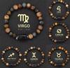 Lucky 12 Constellation Natural Stone Beads Tiger Eye Stone Bracelets For Men Women Zodiac Signs Bracelet Aries Taurus Jewelry