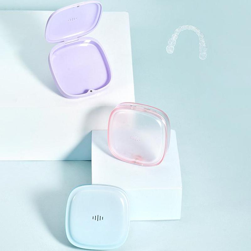 Retainer-Etui Tragbare Mundschutzbox Mundhygiene Zahnprothese Aufbewahrungsbox Zahnspangen-Box Mit Lanyard