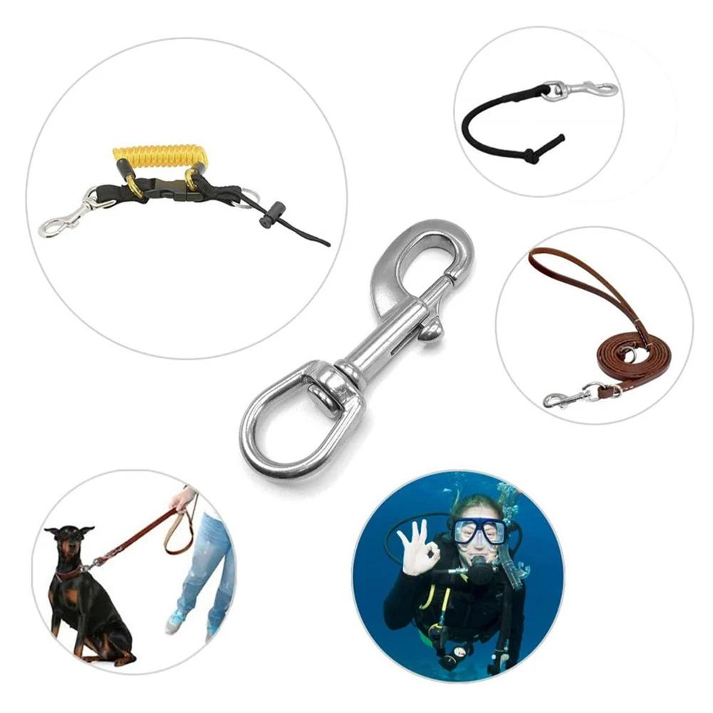 304/316 Stainless Steel Swivel Eye Bolt Spring Snap Hook 65/72/82/91/100/126mm Marine Diving D Ring Snap Hooks With Swivel