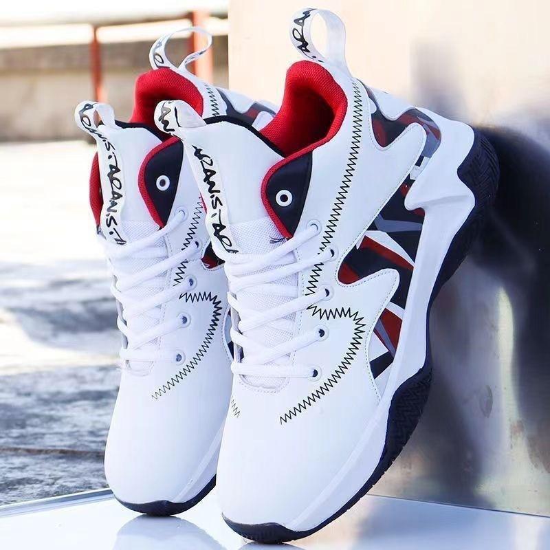 

New high-top men s sports fashion versatile outdoor leather comfortable basketball shoes running shoes 44