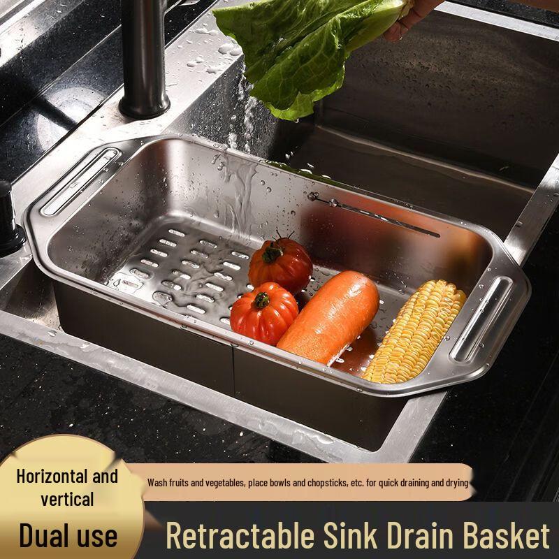 Bayco 304 Stainless Steel Expandable Over-Sink Dish Drying Rack