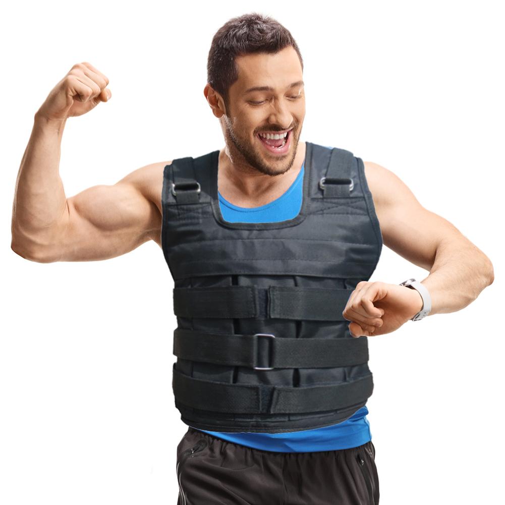 Weighted Vest Weight-bearing Vest Oxford Cloth Running Vest Adjustable Weight Jacket Weight Loading Vest for Strength Training