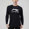 Li-Ning Moisture-Wicking Sports Crew Neck Long Sleeve T-Shirt Men Tops Black ATLR071-5