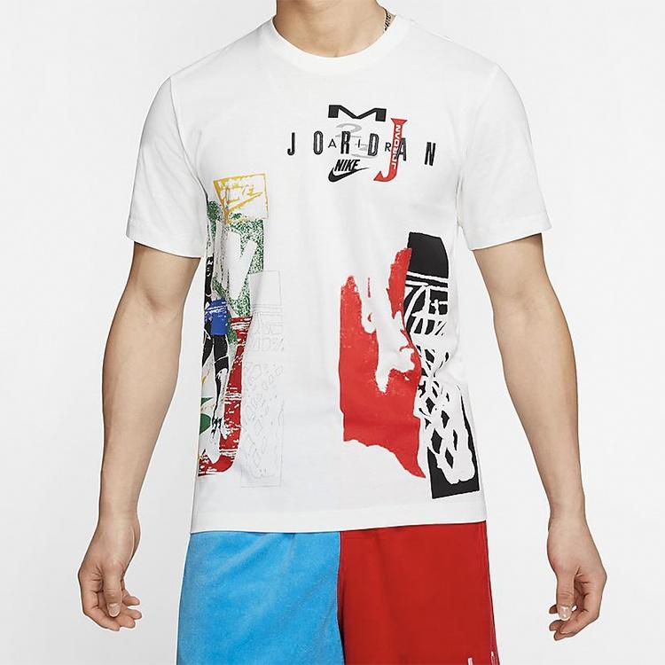 Air Jordan Sport DNA SS20 Printed Short Sleeve TEE Men White Men's CJ6224-100