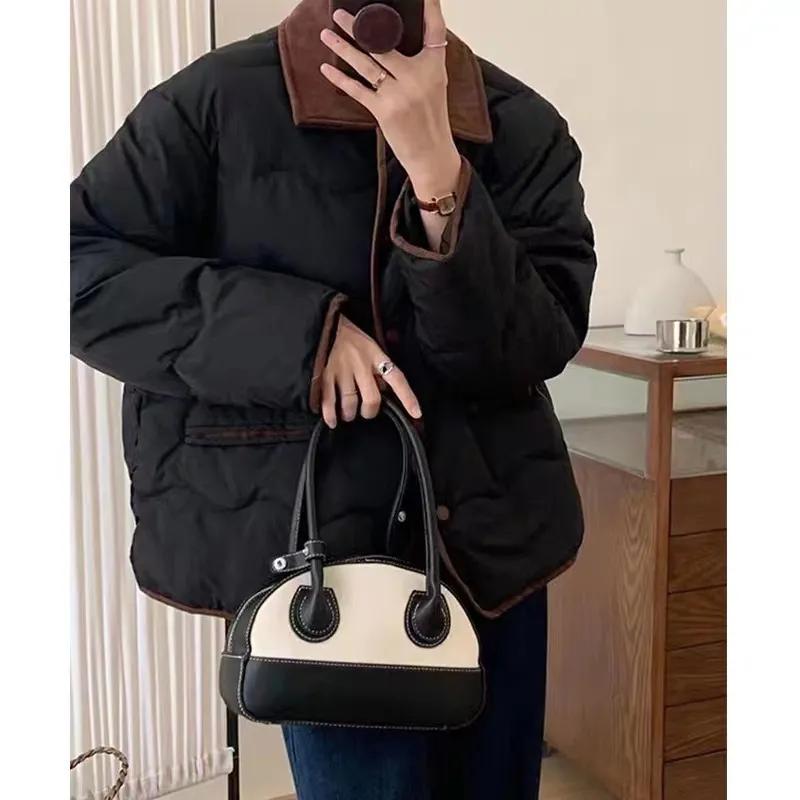 Women's Winter Light Short Splicing Warm Jacket Sweet Fresh Loose Jacket