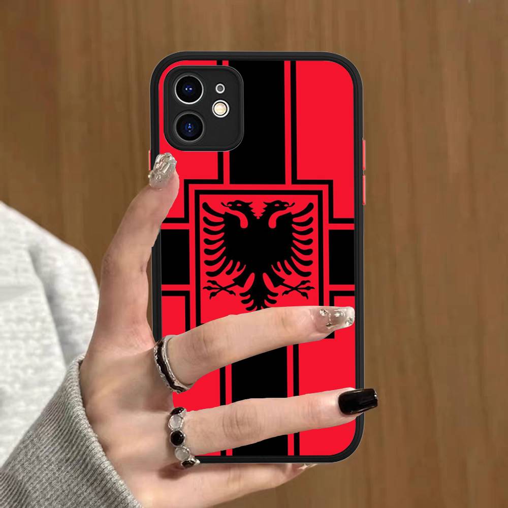 

Albania Albanians Flag Phone Case For IPhone 16e 16 15 14 13 12 11 Pro Max X XS Max Plus Matte Clear iphone 14 pro
