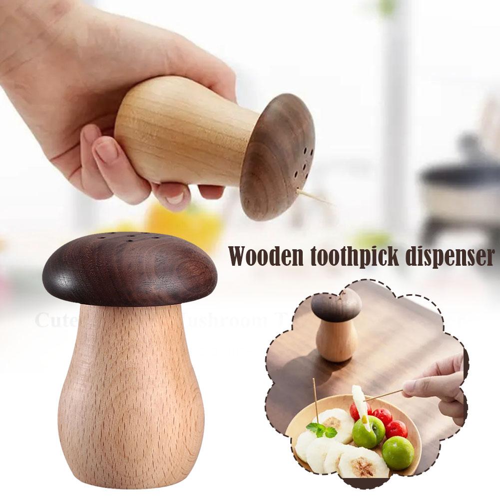 Mushroom shaped toothpick box with simple operation and sealing ring that does not come off, convenient to use, large capacity