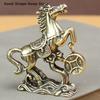 Creative Metal Craft Home Decorations Vintage Brass Horse Statue Desktop Ornament Decoration Zodiac Horse Statue Stereoscopic