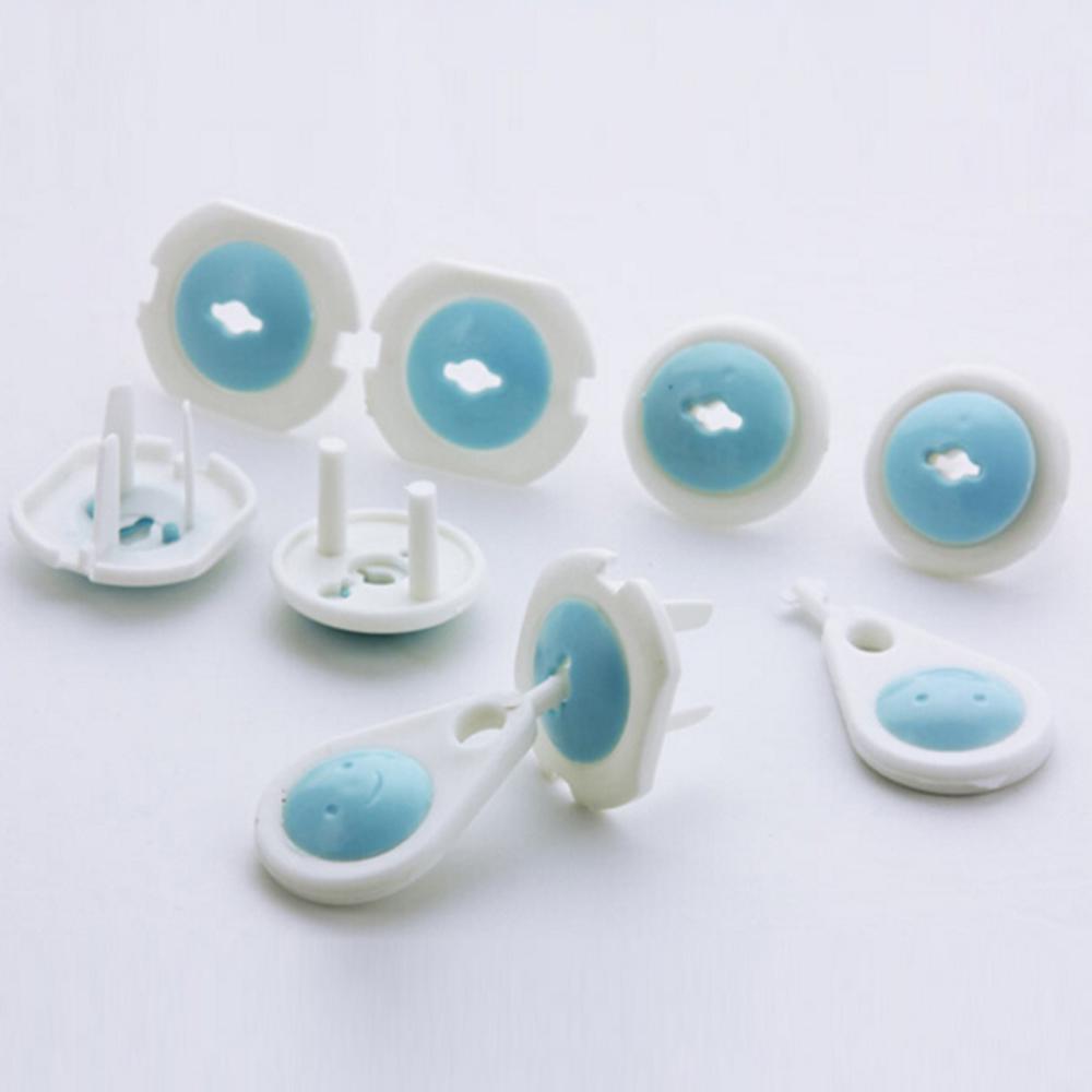 Electric Socket Baby Kid Security Plastic Plug Lock Cover+1Pc Pull Key