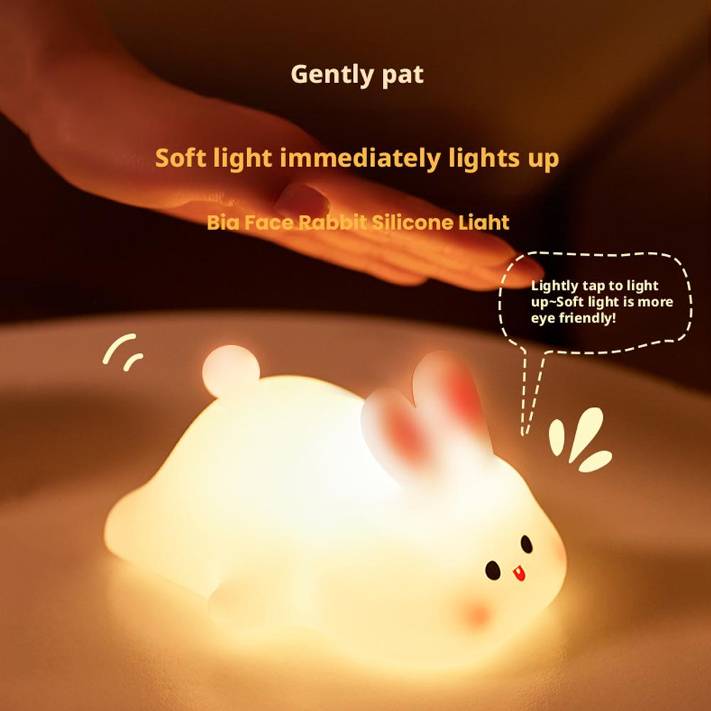 Squishy Silicone Animal Night Light Rechargeable Timing Touch Sensor Dimmable for Bedside Nursery Kids Birthday Gift