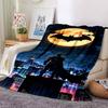 1pc Batman's Handsome Back Flannel Blanket Soft Warm Throw for Home, Office, Travel, All-Season Cozy Bedding GiftL1219