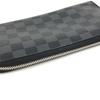 Louis Vuitton N60111  Damier Graphite Zippy Organizer Zip Around Long Wallet