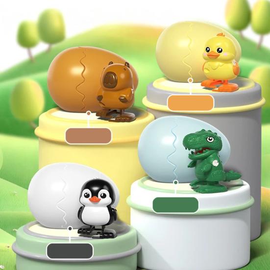 Wind-up Animal Egg Toy Broken Egg Duck Dinosaur Penguin Capybaras Clockwork Toy Toddlers Boys Girls Walking