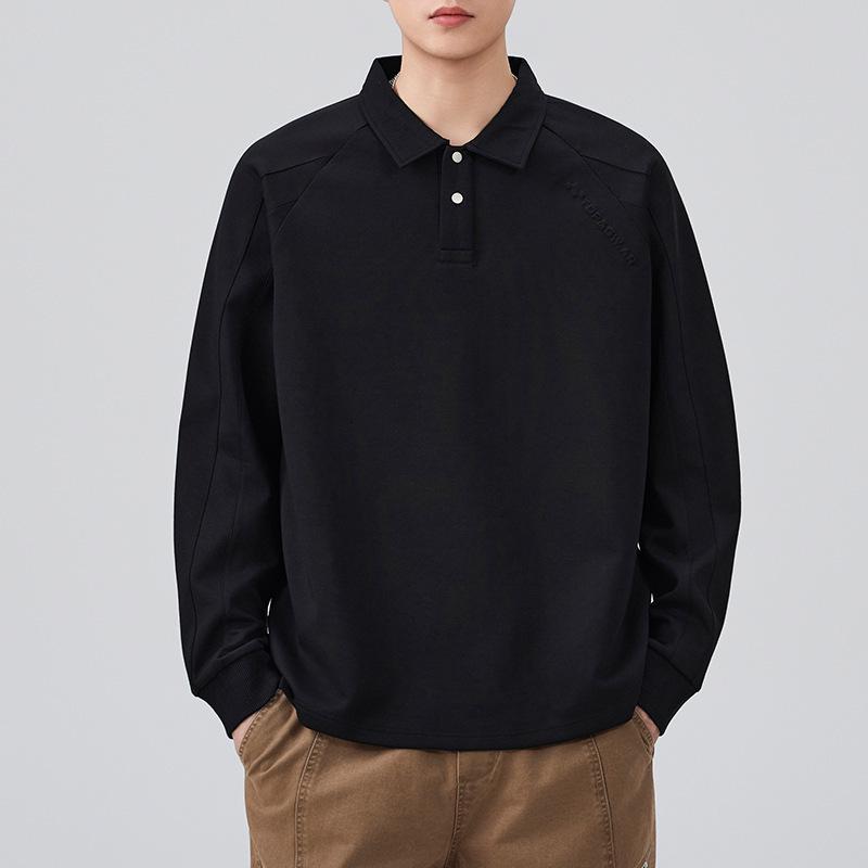 Мужская модная деконструированная толстовка-поло с лацканами - Весенне-осенняя уличная мода 2XL