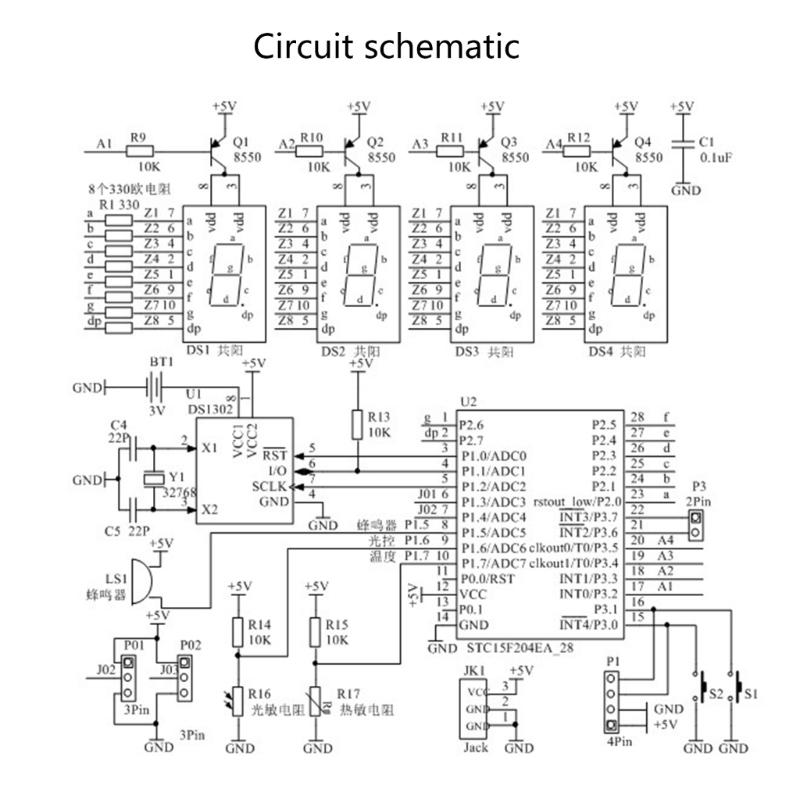Electronic DIY Digital Clock Making Set Digital Tube LED Clock Single Chip Microcomputer Weldings Training Alarm Clock