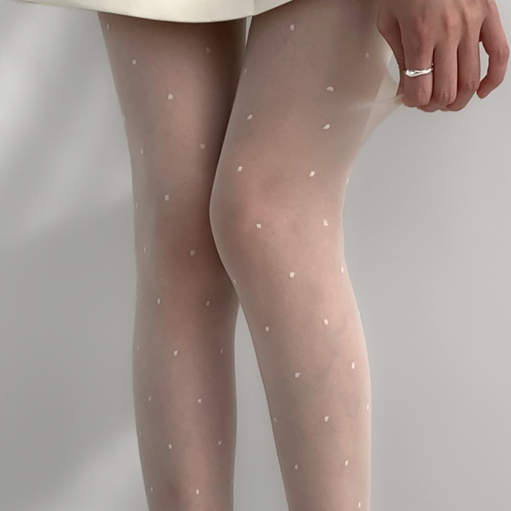Black polka dot stockings anti-hooking sexy polka dot pantyhose children's summer thin jk white silk