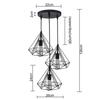 Hanging Light Diamond Cluster-Modern Ceiling Pendant Light for Home Decoration, Living Room,Bedroom, and Dining Room,