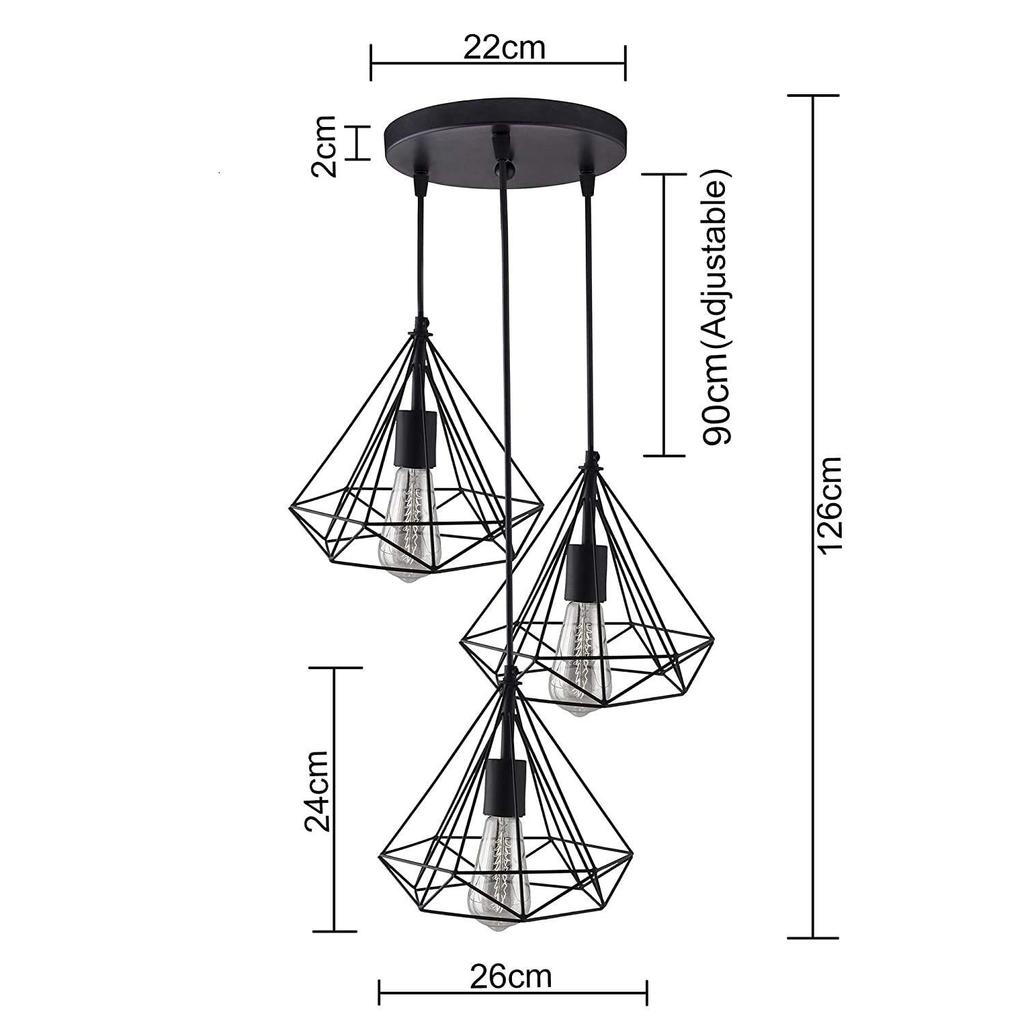 Hanging Light Diamond Cluster-Modern Ceiling Pendant Light for Home Decoration, Living Room,Bedroom, and Dining Room,