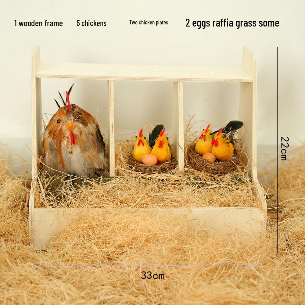 Mini-Hühnerstall Landschaftsdekoration für Kindergarten, Villa, Hof oder Homestay-Ausstellung