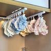 Hair Rope Rack Hanger for Closet 20 Clips Hair Bow Organizer Sliding Hair Accessories Storage Holder for Scarves Hair Bows Headbands