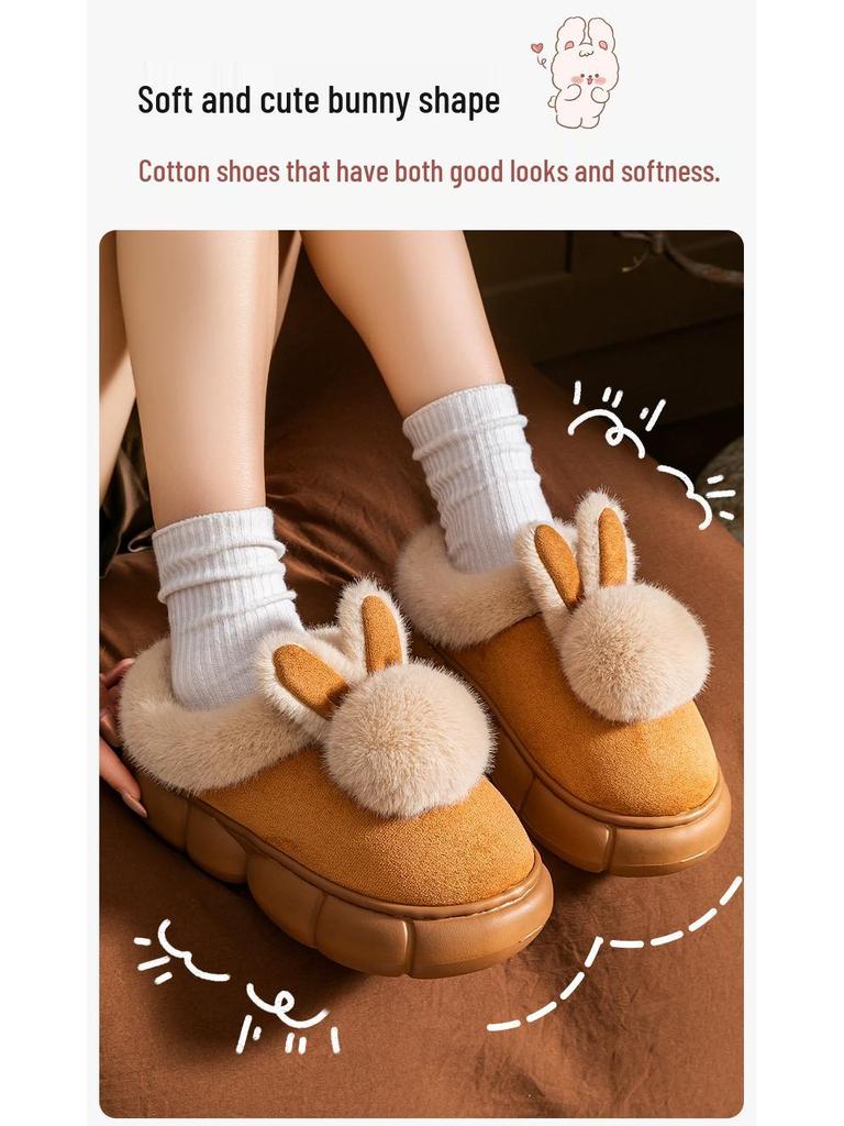 Women's Warm Fleece-Lined Non-Slip Postpartum Slippers for Autumn/Winter 2025