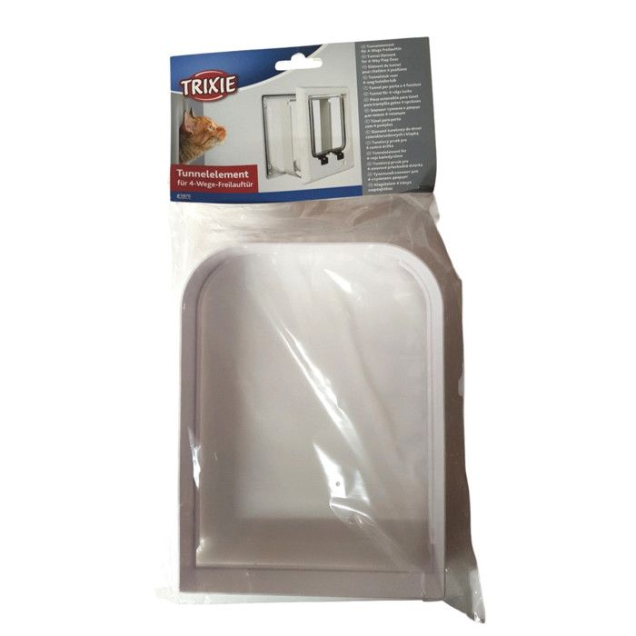 Tunnel pour chatière - Trixie - Art 3869 - Plastique - Épaisseur 25 mm - Blanc