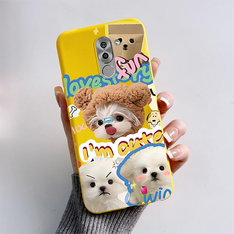 

Silicon Phone Cases For Huawei GR5 2017 Mate 9 lite Honor 6X Cute Cat Cartoon Puppy Dog Ultra Thin Slim Shockproof Cover Case Huawei GR5 2017