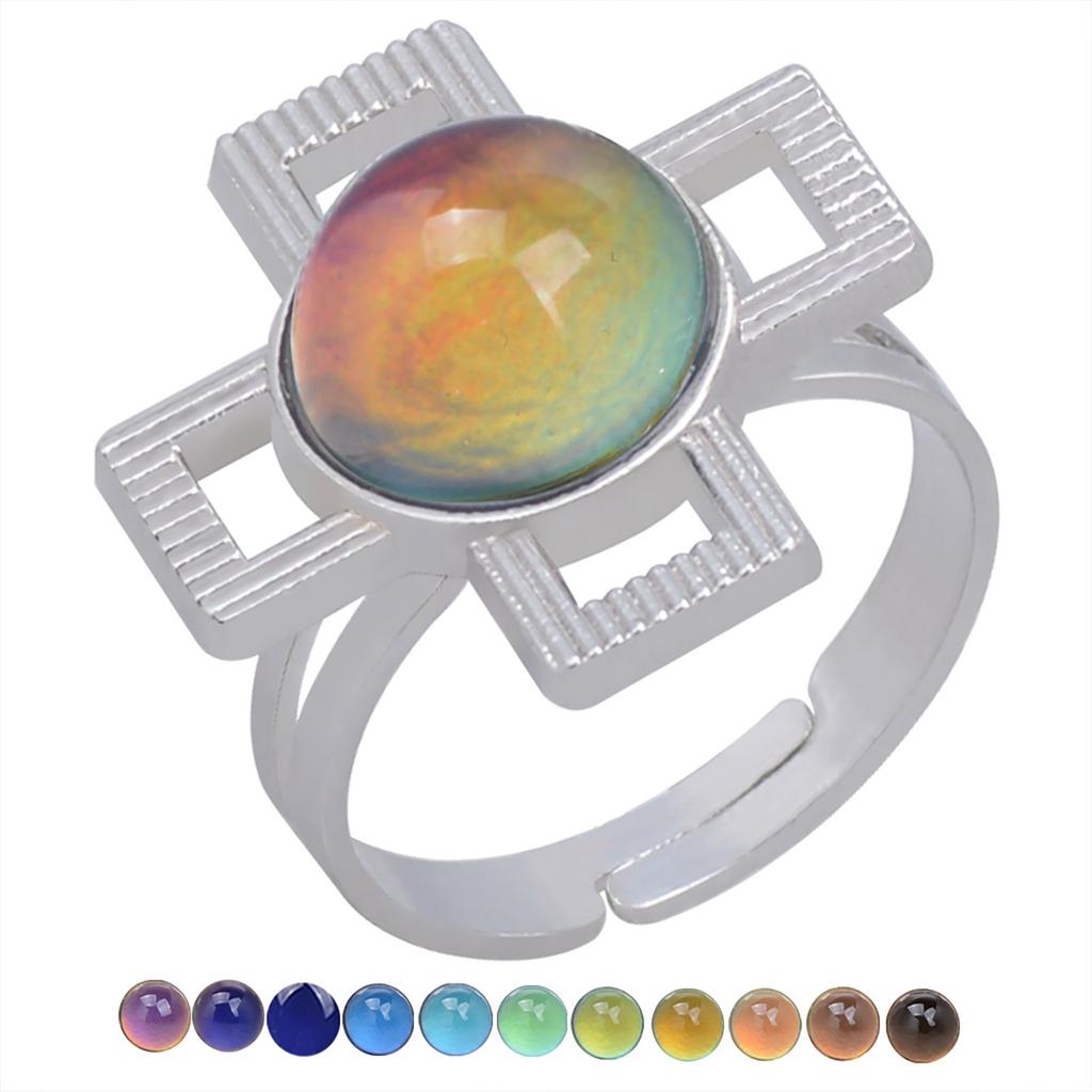Temperature Sensitive Color Changing Opening Adjustable Ring