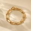 Minimalist Gold Plated Color Retention Neutral Thick Chain Handmade Plain Bracelet