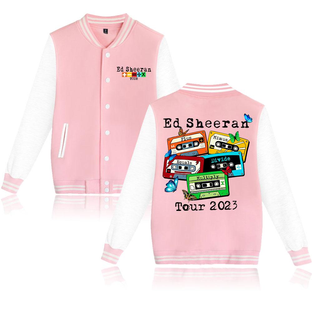 

Модная куртка с графикой Эда Ширана Женская Мужская Оверсайз Куртка-бомбер Куртка Уличная одежда Весна Осень Верхняя одежда XXS розовый