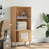 VidaXL SENJA Bookcase Rattan Look Brown Solid Pine Wood 358058