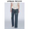 UR 2025 Autumn Vintage Washed Wide-Leg Denim Jeans