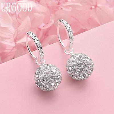 Kolczyki ze srebra próby 925 z cyrkoniami AAA 10mm/12mm Biżuteria ślubna
