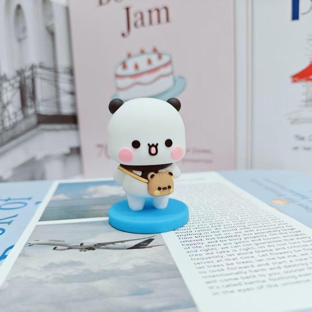 Panda Yi Er Bu Bu Cute Desktop Doll Car Ornament Trendy Cartoon Decor Toy