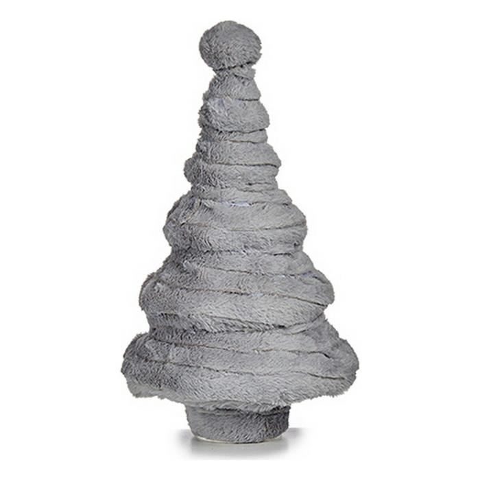 Sapin De Noël - Polaire Gris - 22 X 37,5 X 22 Cm - Style Scandinave - Décoration Moderne