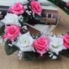 Artificial Flowers for Wedding Decor Romantic Heart Silk Rose Garland Weddings Decor Flowers Wreaths