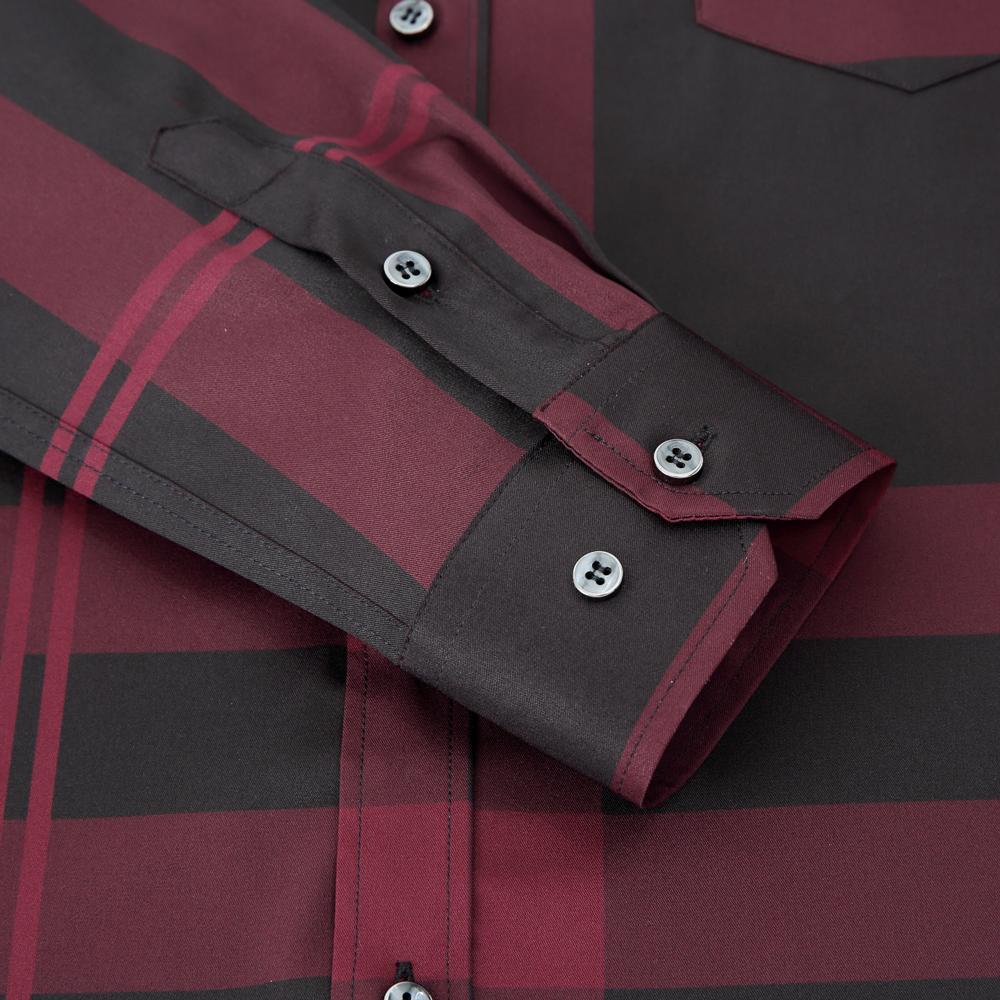 Old Money Style Sleek Stretch Wrinkle-Free Clothes for Man Long Sleeve Striped Printed Lightweight Dress Shirt with Pocket