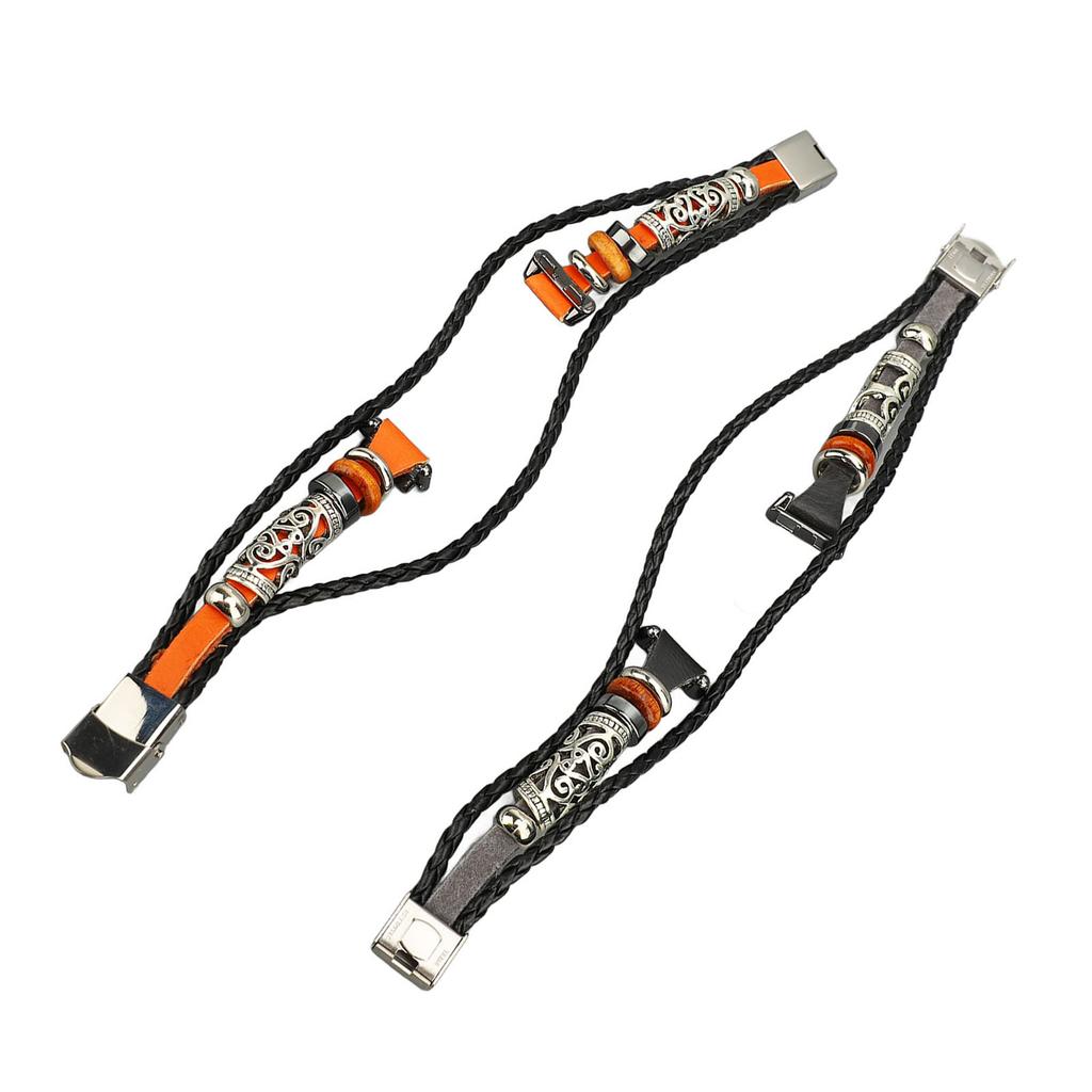 2 ks Etnický náhradní řemínek k hodinkám Retro DIY Smart Watch Band Rychloupínací pásek pro Band 9/8