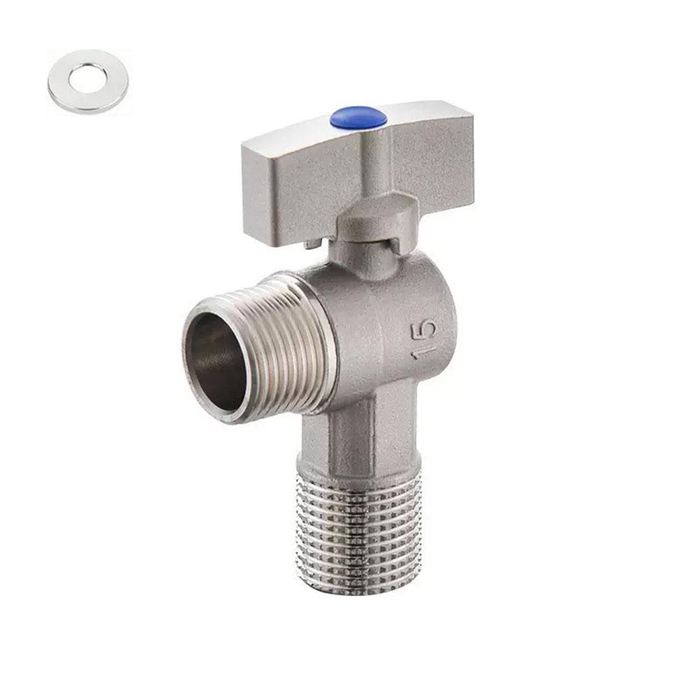 1PC Double Handle 304 Stainless Steel Cold Water Faucet Bathroom Washing Machine Faucet Bathroom Accessories